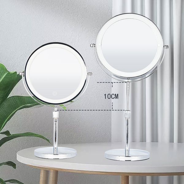 Двостороннє дзеркало для макіяжу 8&Prime; з LED підсвічуванням збільшення 3X KAR204 фото
