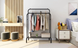 Подвійна стійка вішалка для одягу та полицею для взуття Double floor Hanger 110х150х57см МА-549 фото 2